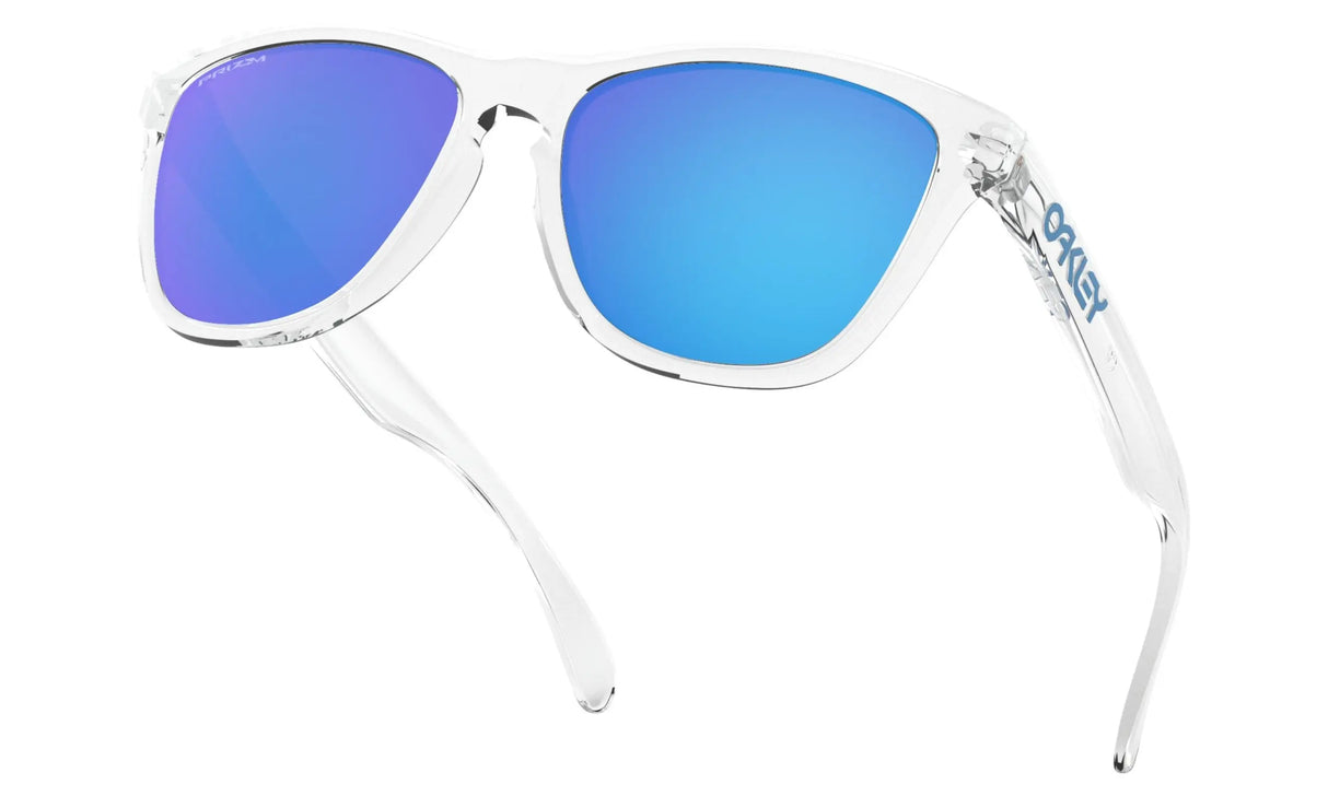 OAKLEY Frogskins Sunglasses - Crystal Clear Frame - Prizm Sapphire Lens Oakley
