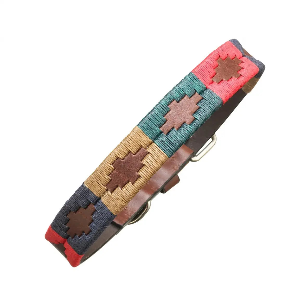 Pampeano Leather Dog Collar - Navidad