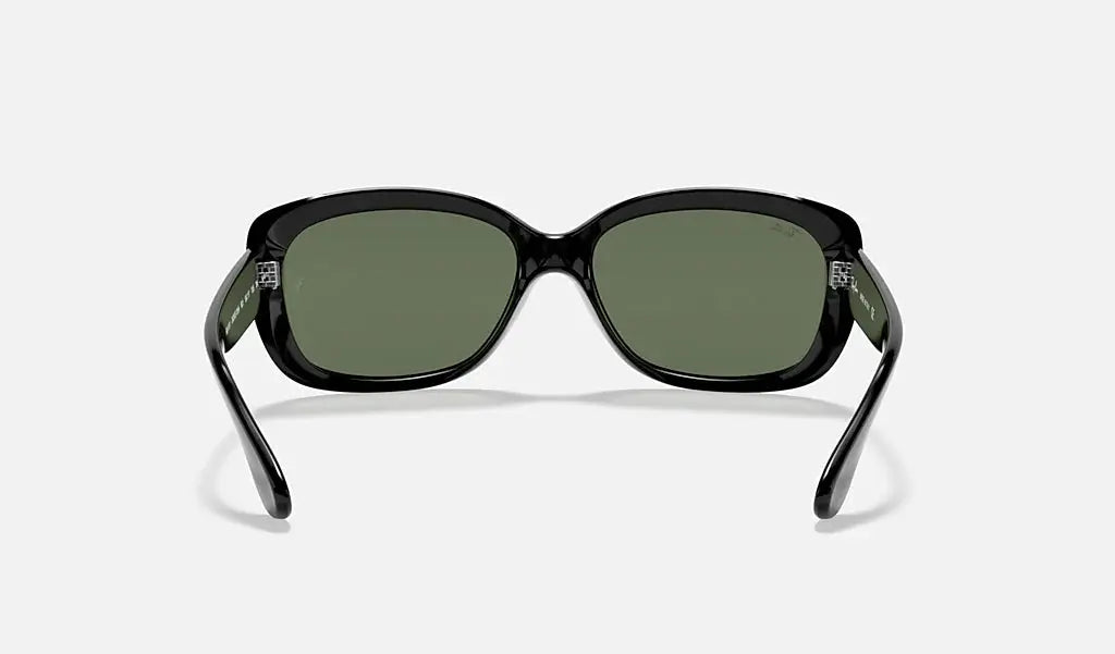 RAY-BAN Jackie Ohh Sunglasses - Black - Crystal Green Lens Ray-Ban