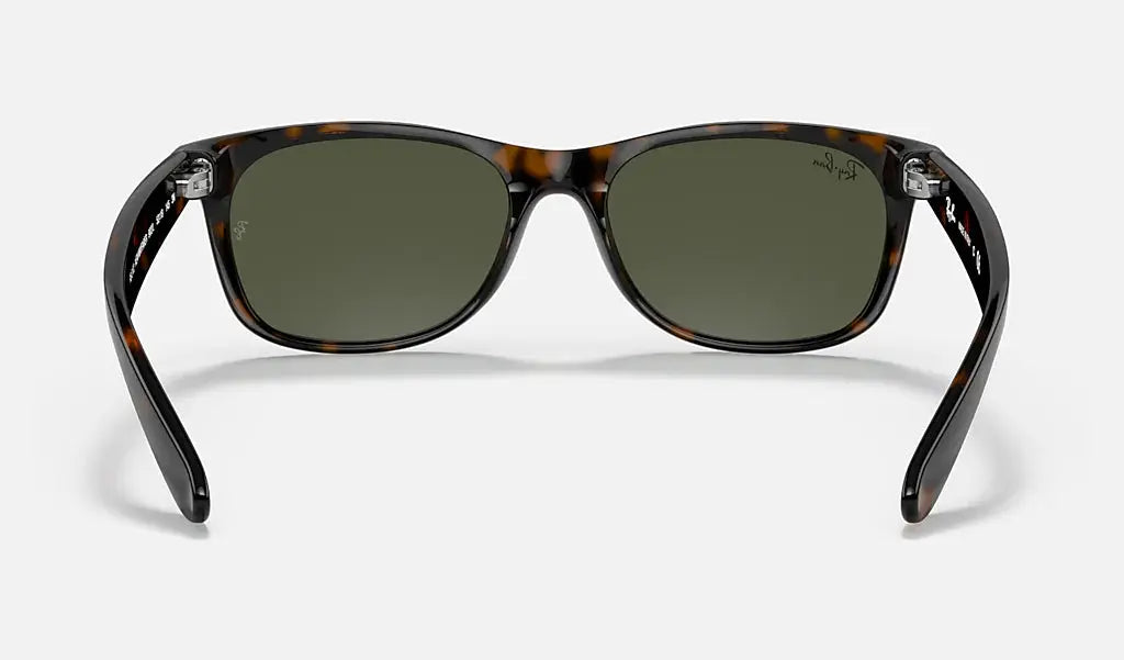 RAY-BAN New Wayfarer Classic Sunglasses - Tortoise - Crystal Green Lens Ray-Ban