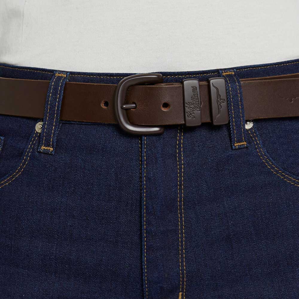 RM Williams Drover Belt - ChocolateRM WILLIAMS Drover 1.5" Belt - Mens - Chocolate