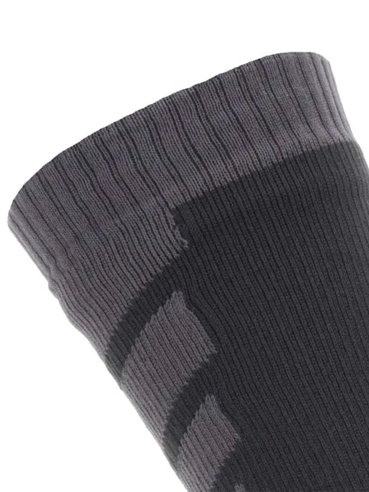 SEALSKINZ Socks - Waterproof Warm Weather Mid Length - Black & Grey