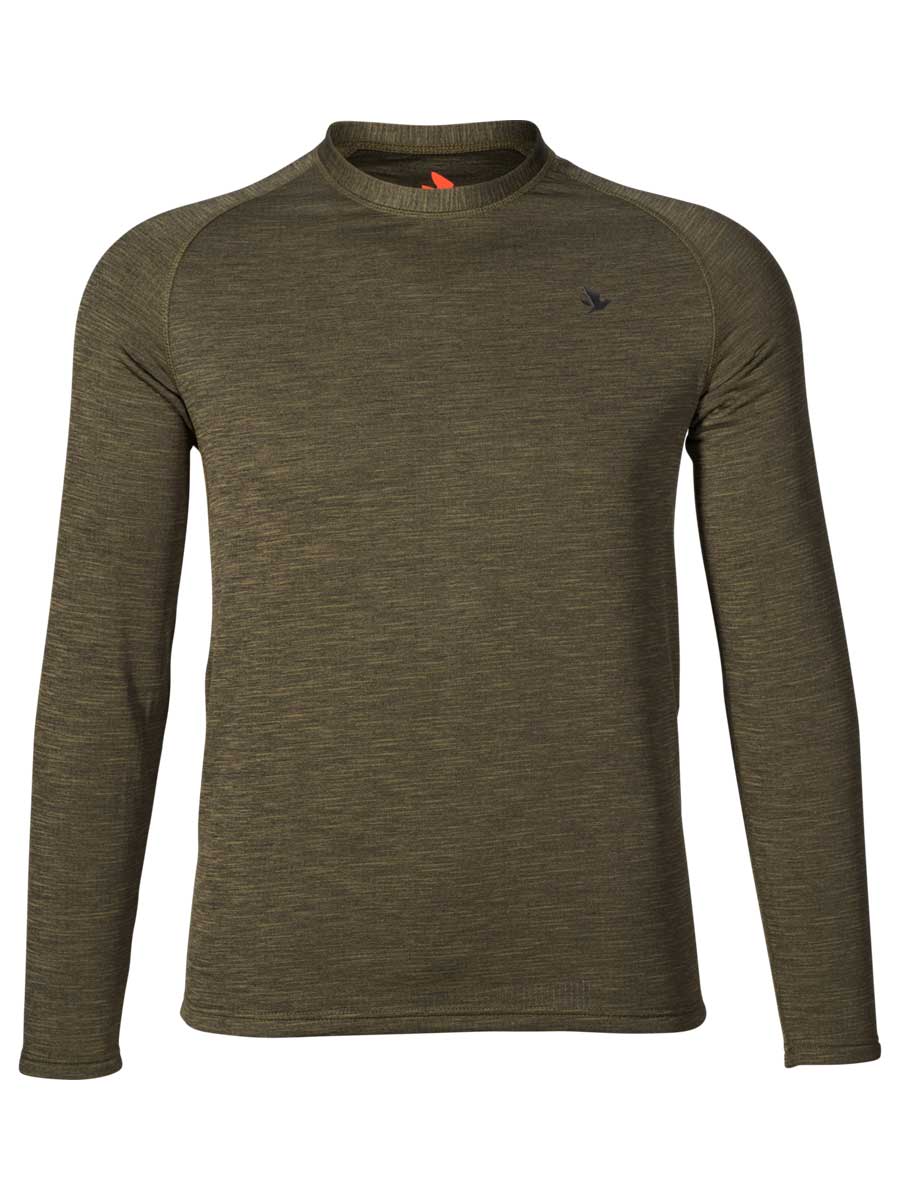SEELAND T-Shirts - Mens Active Long Sleeve - Pine Green Seeland