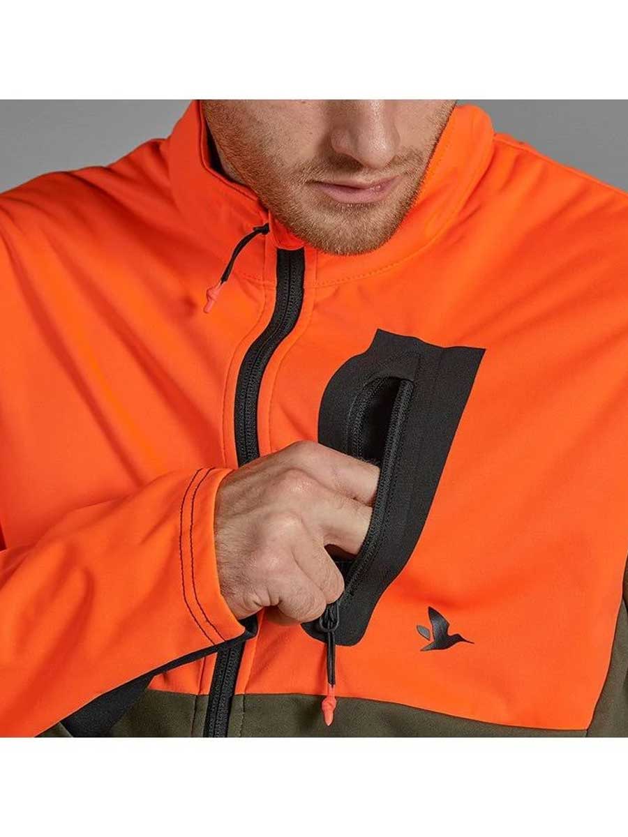 SEELAND Force Advanced Softshell Jacket - Mens - Hi-Vis Orange Seeland