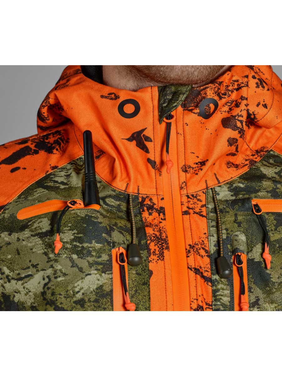 SEELAND Vantage Jacket – Mens - InVis Green / InVis Orange Blaze Seeland