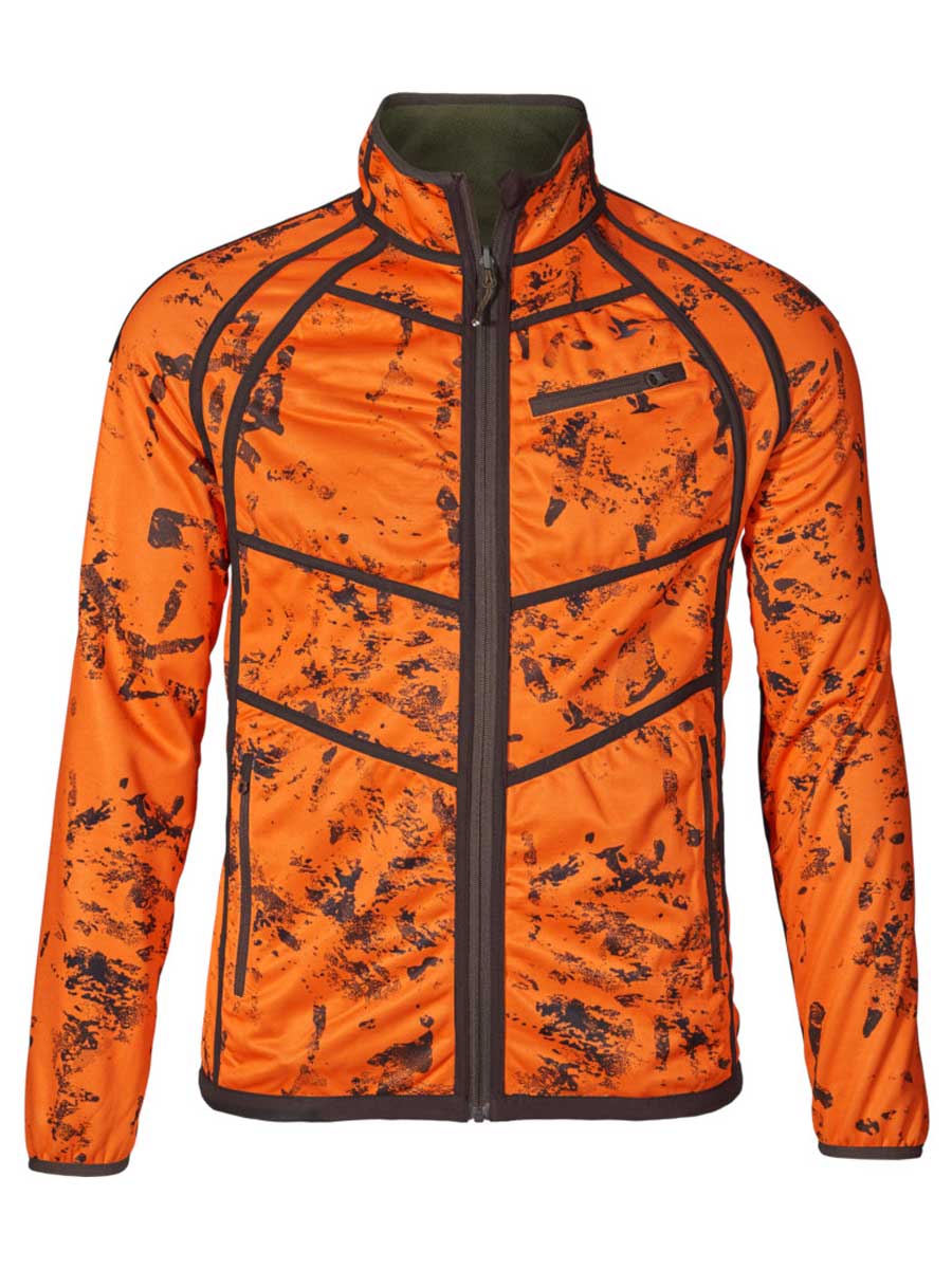 SEELAND Vantage Reversible Fleece - Mens - Pine Green / InVis Orange Blaze Seeland