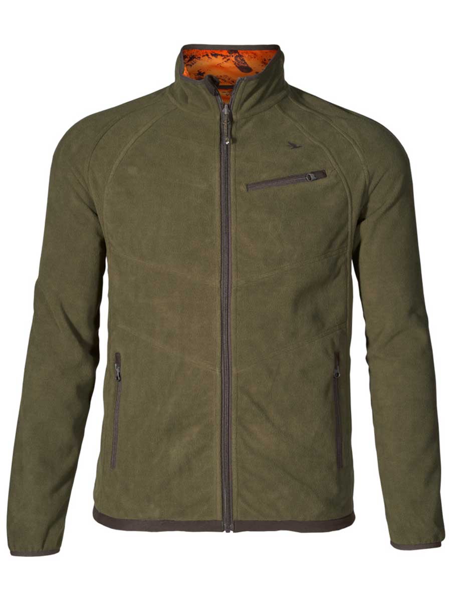 SEELAND Vantage Reversible Fleece - Mens - Pine Green / InVis Orange Blaze Seeland