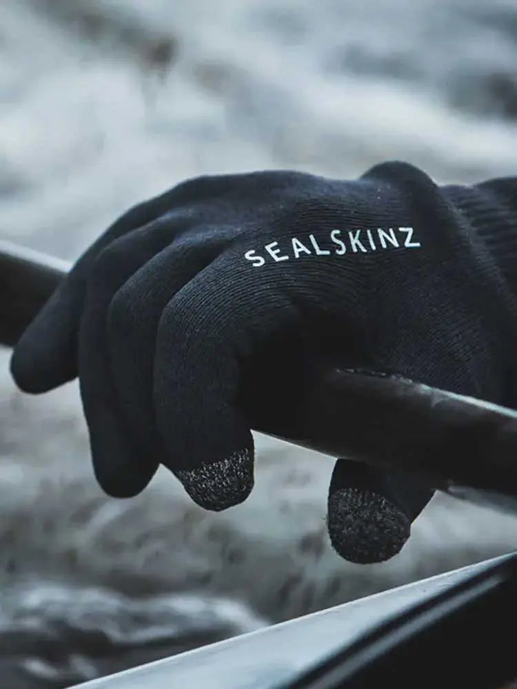 SEALSKINZ Gloves - Waterproof All Weather Ultra Grip Knitted Glove - Black