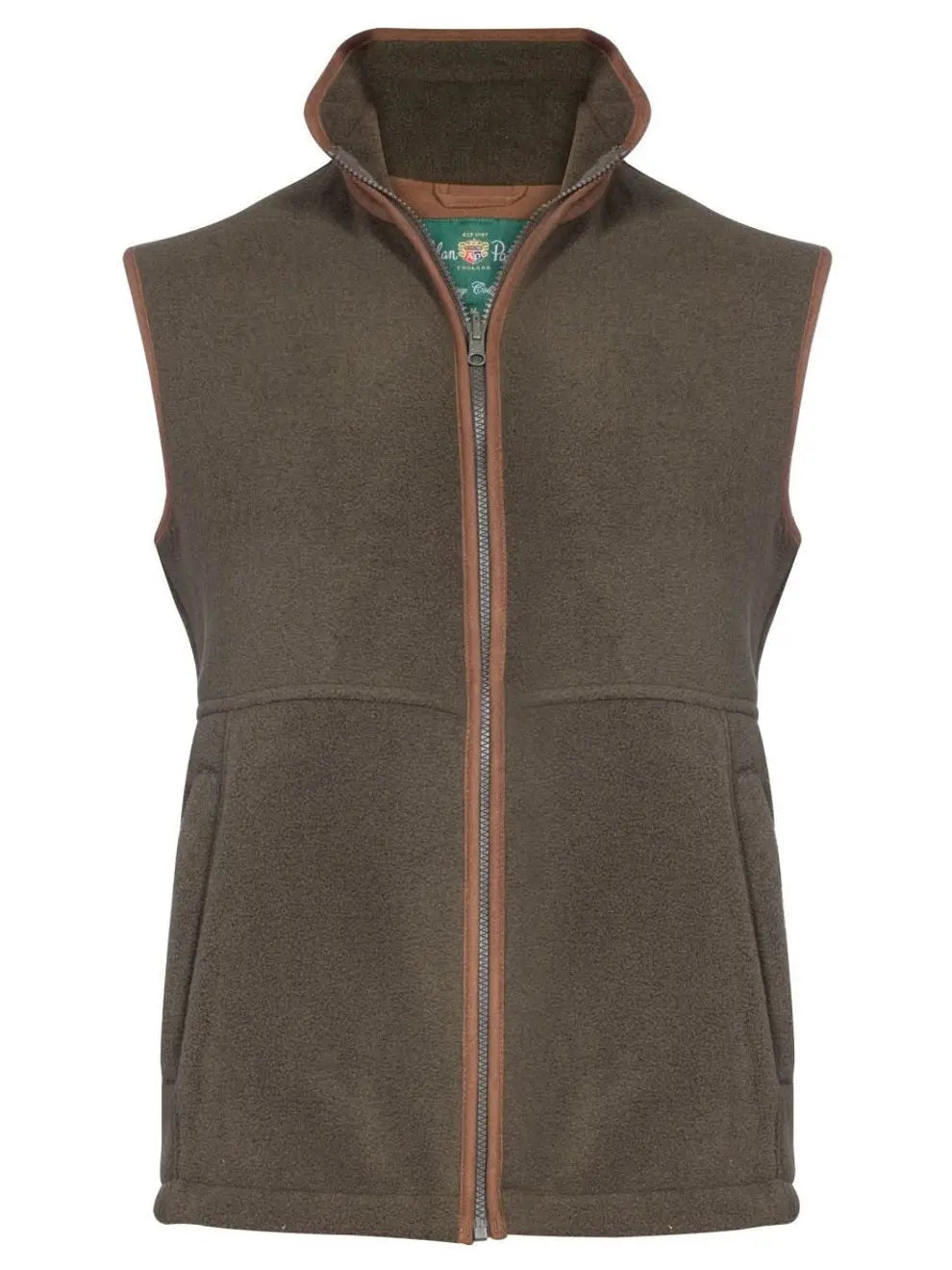 ALAN PAINE Aylsham Mens Fleece Gilet - Green Alan Paine