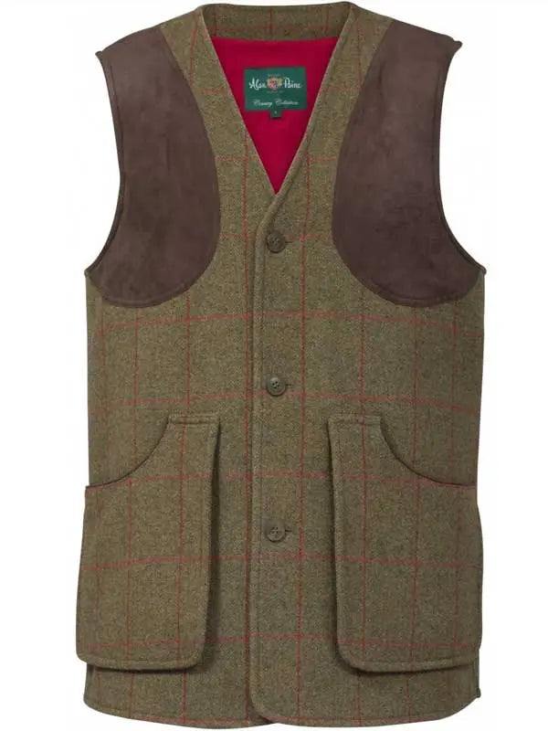 Alan Paine - Compton Shooting Waistcoat - Sage Green Tweed