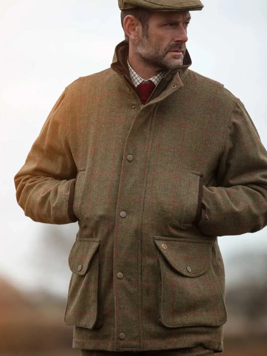 ALAN PAINE Field Coat - Mens Combrook Tweed - Sage