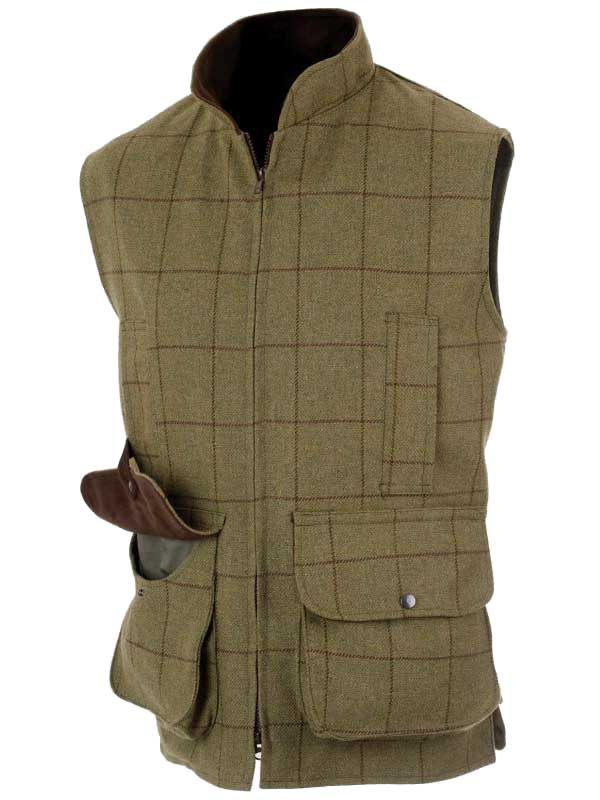 Alan Paine - Rutland Tweed Shooting Waistcoat - Lichen