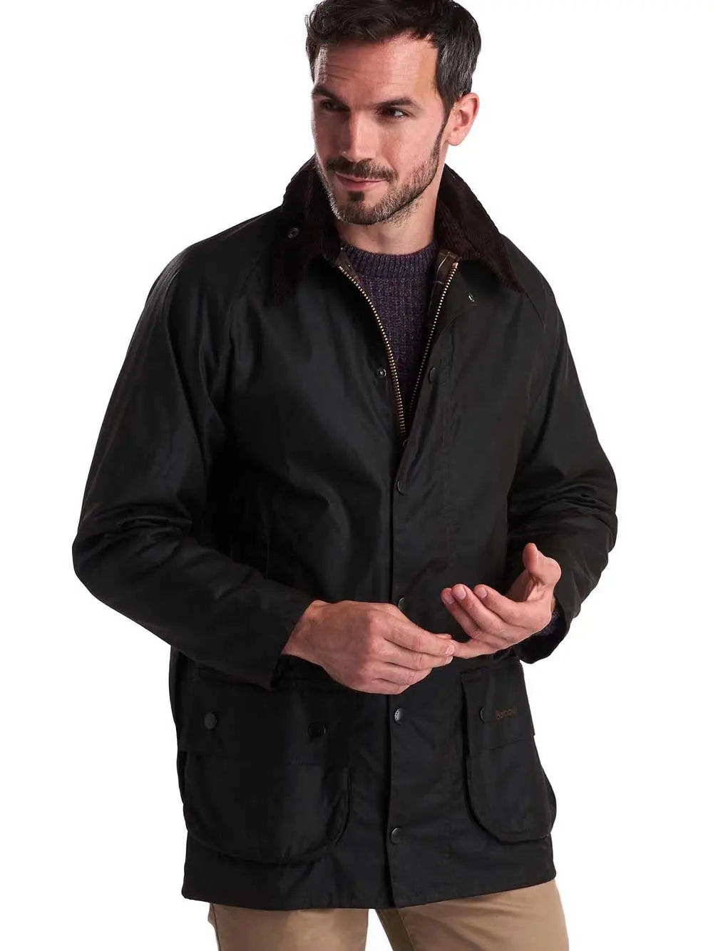 BARBOUR Wax Jacket - Mens Classic Beaufort 6oz - Olive