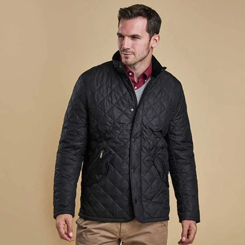 barbour-chelsea-sports-quilt-jacket-black-front-view
