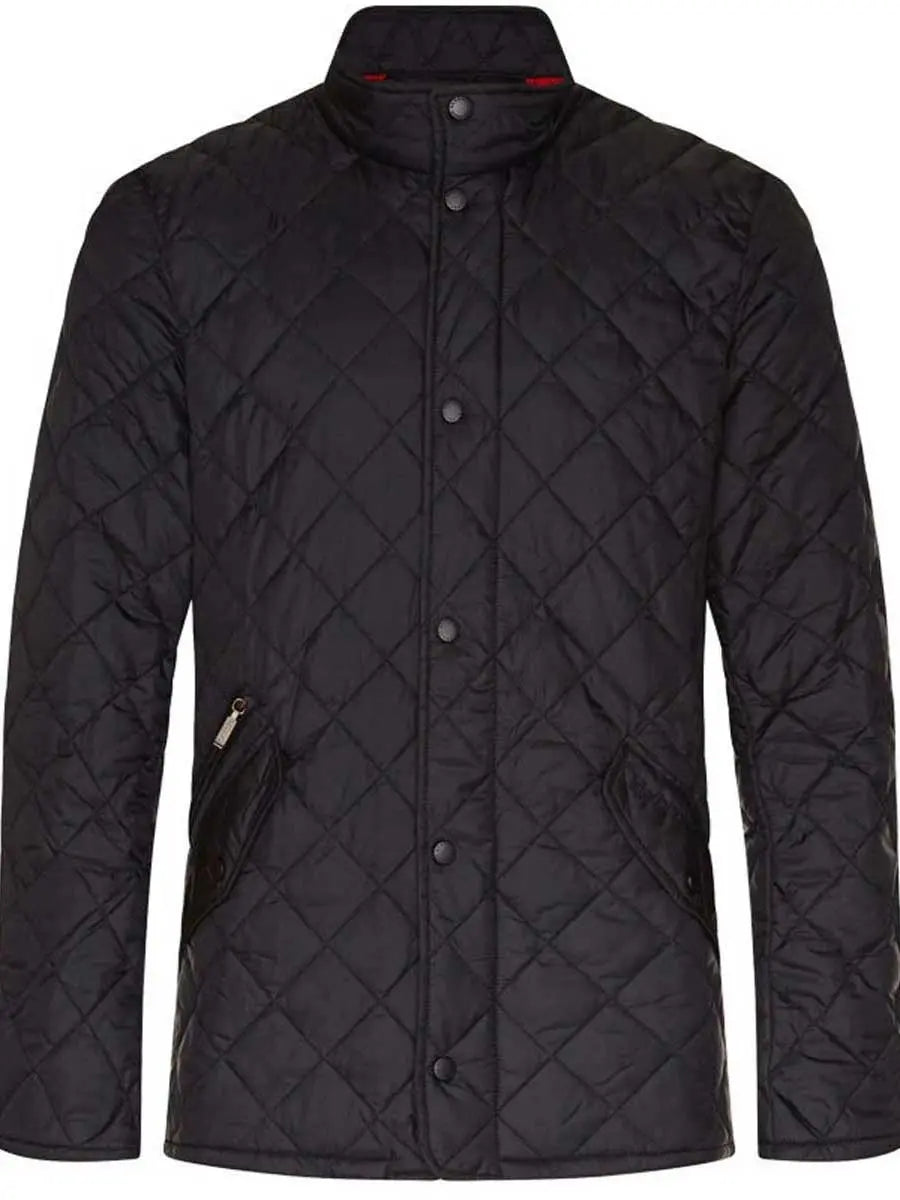 BARBOUR Jacket - Mens Chelsea Flyweight Quilted - Black