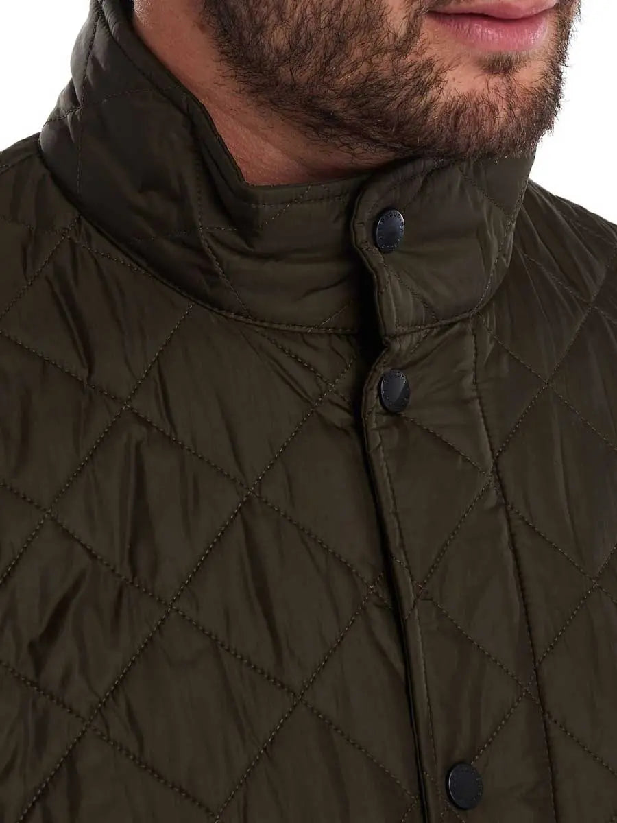 BARBOUR Jacket - Mens Chelsea Flyweight Quilted - Olive