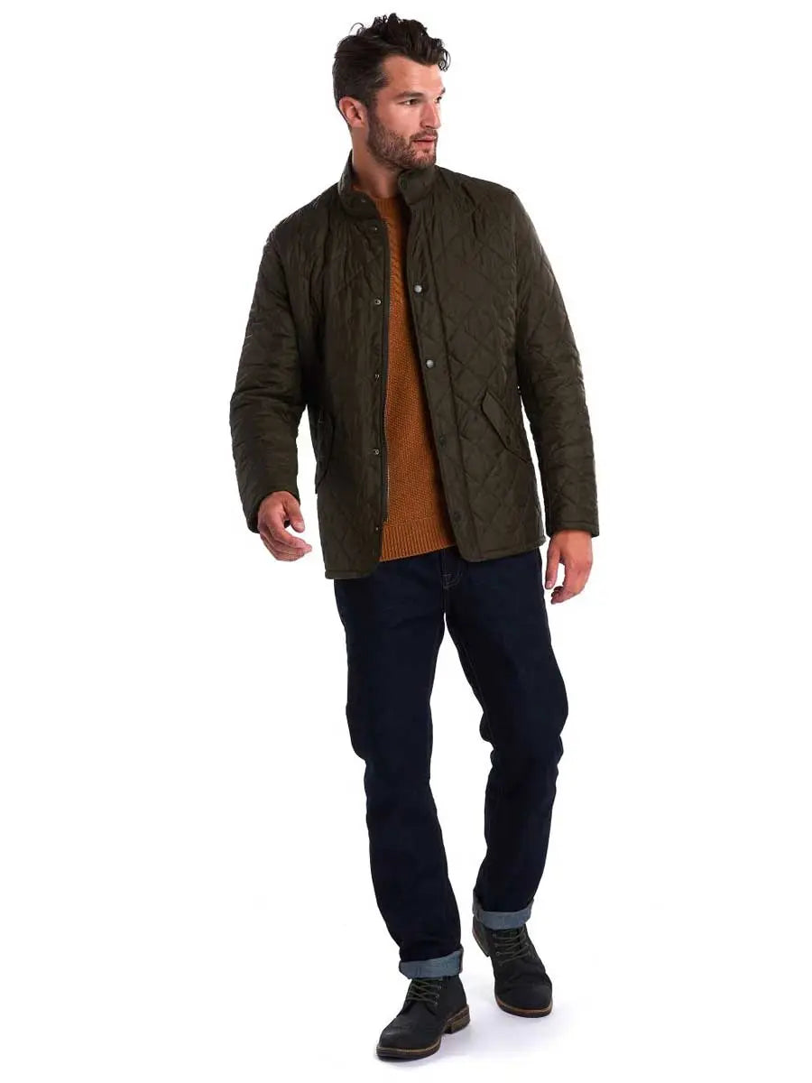 BARBOUR Jacket - Mens Chelsea Flyweight Quilted - Olive
