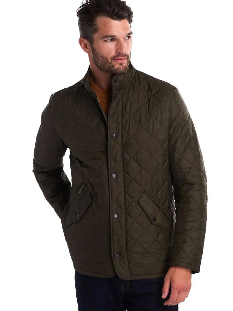 BARBOUR Jacket - Mens Chelsea Flyweight Quilted - Olive