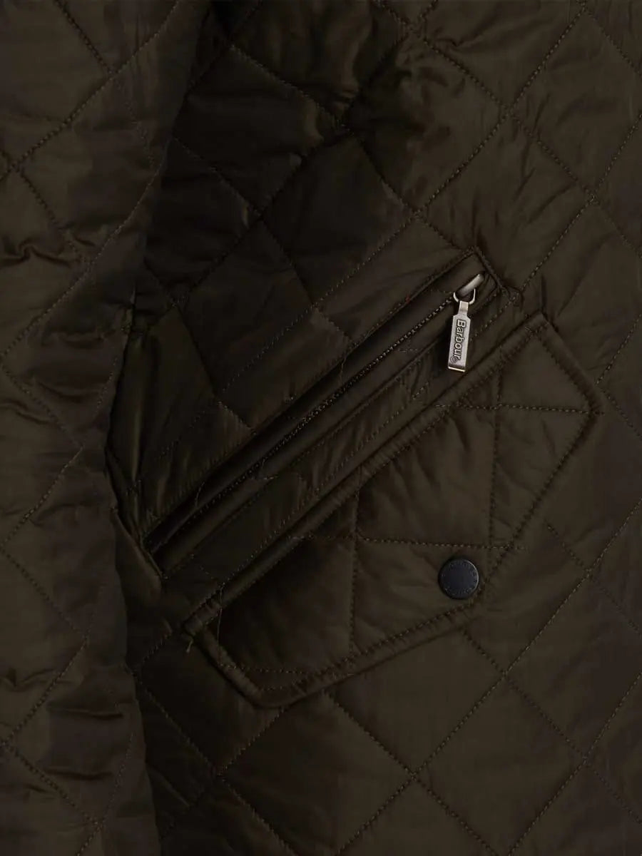 BARBOUR Jacket - Mens Chelsea Flyweight Quilted - Olive