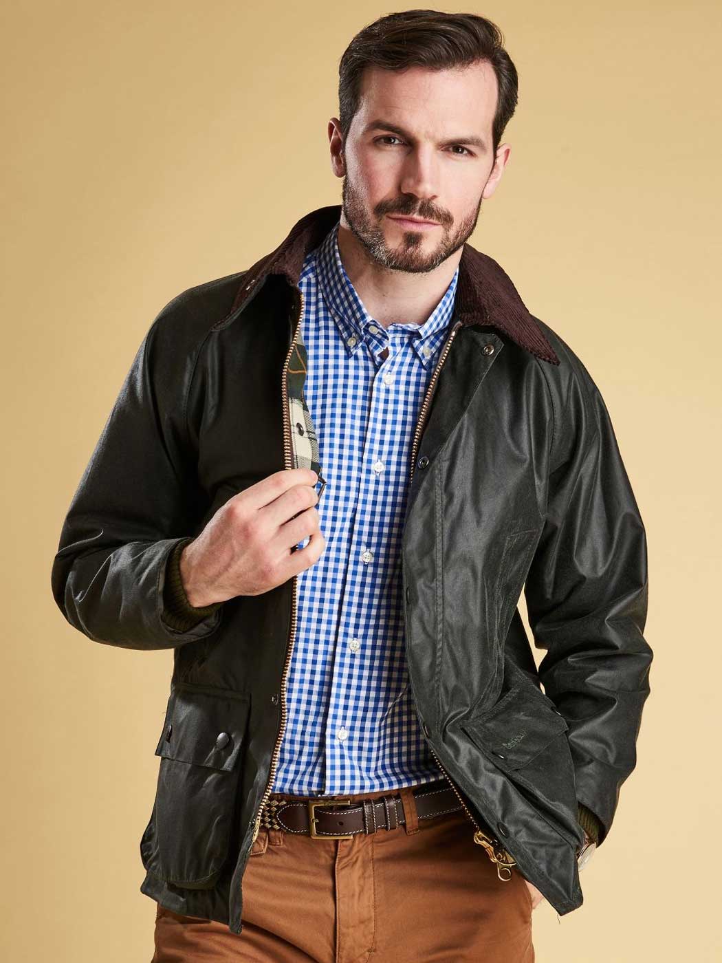 BARBOUR Wax Jacket – Mens Bedale - Sage