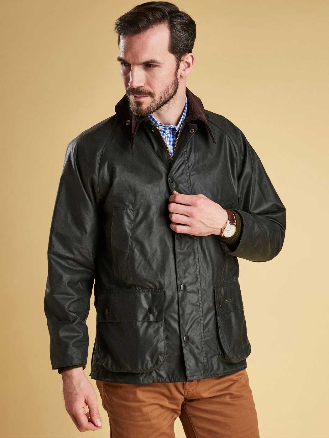 BARBOUR Wax Jacket – Mens Bedale - Sage
