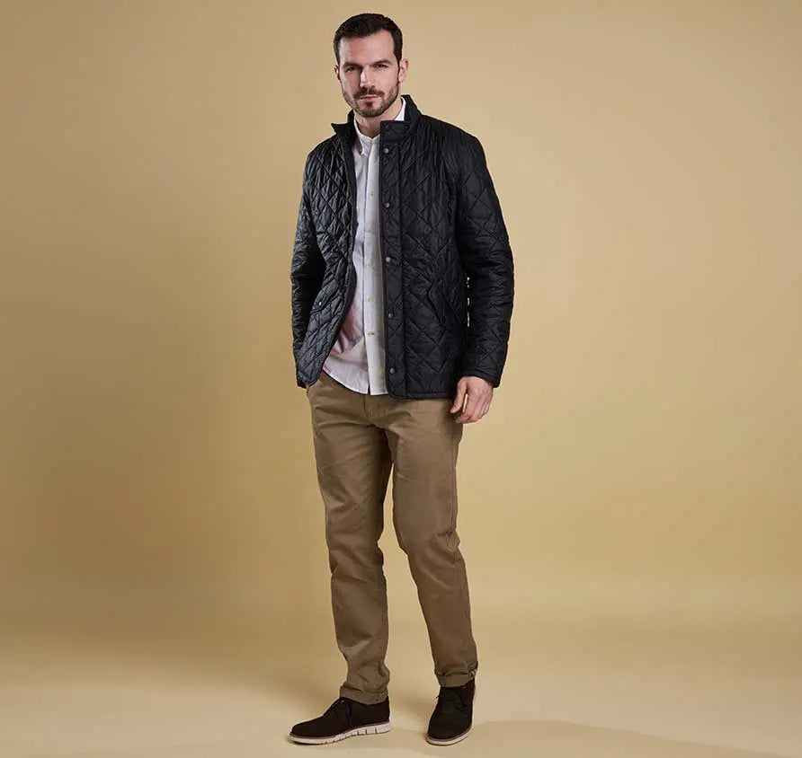 BARBOUR Flyweight Chelsea Quilted Jacket - Mens - Black Barbour