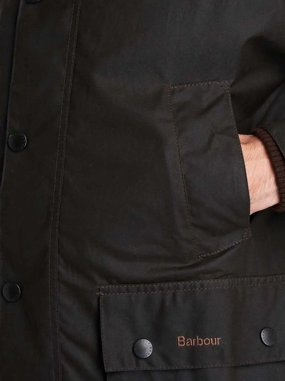 BARBOUR Wax Jacket - Mens Classic Bedale - Olive