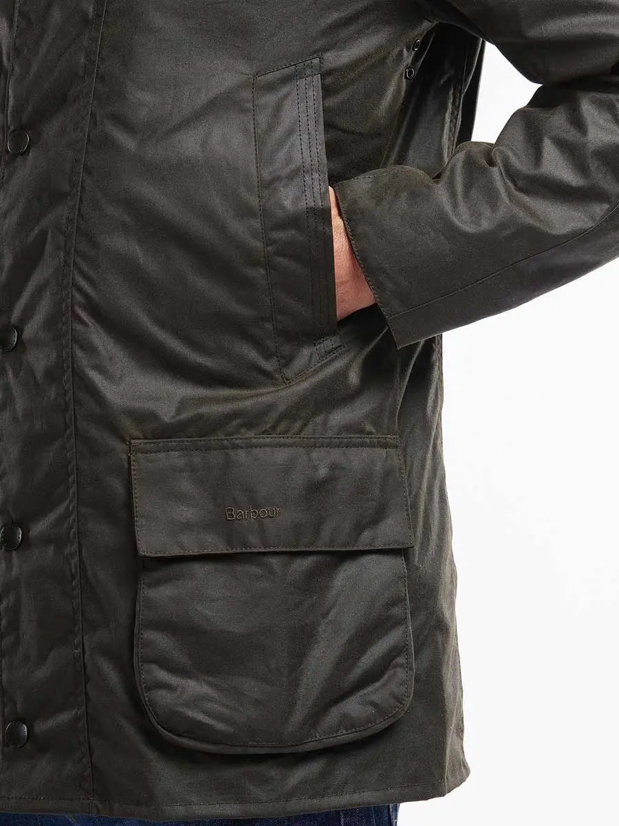BARBOUR Bristol Wax Jacket - Mens - Olive