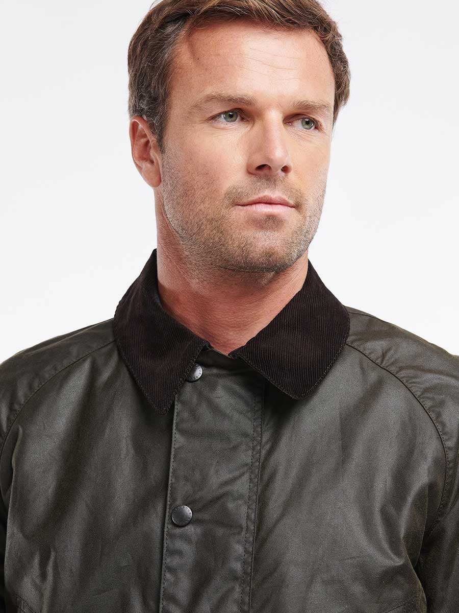 BARBOUR Bristol Wax Jacket - Mens - Olive