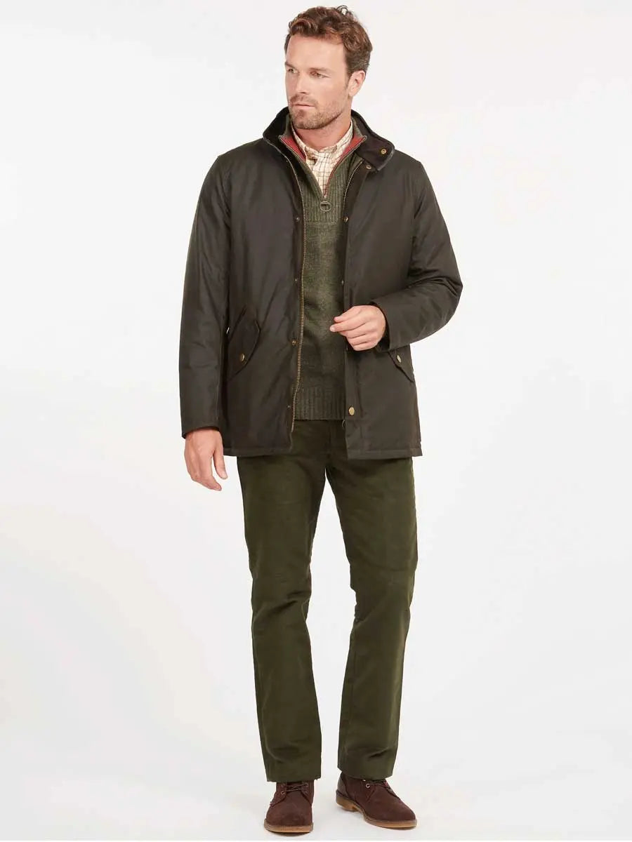 BARBOUR Prestbury Wax Jacket - Mens 6oz Sylkoil - Olive