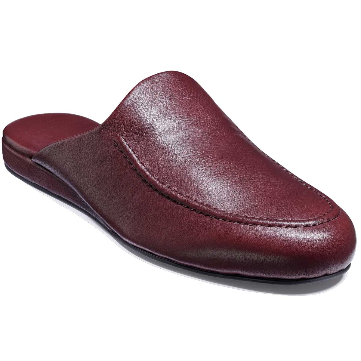 BARKER Aspen Slippers - Mens - Burgundy Leather