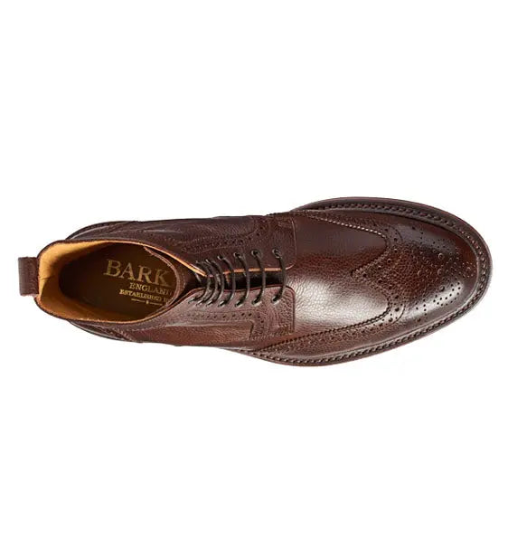 BARKER Calder Boots - Mens - Dark Brown Grain Barker Shoes