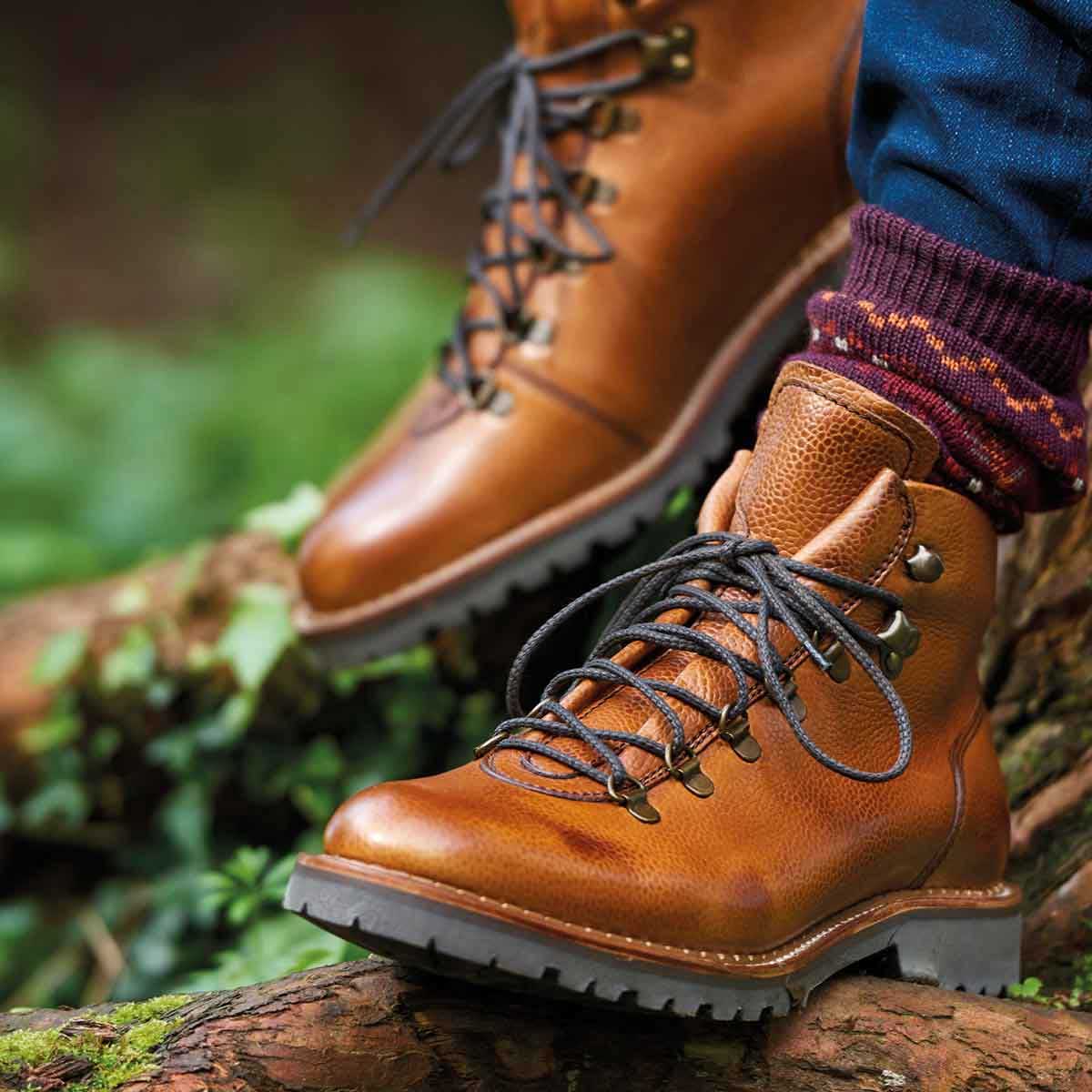 BARKER Glencoe Boots - Mens Hiking - Cherry Grain Barker Shoes