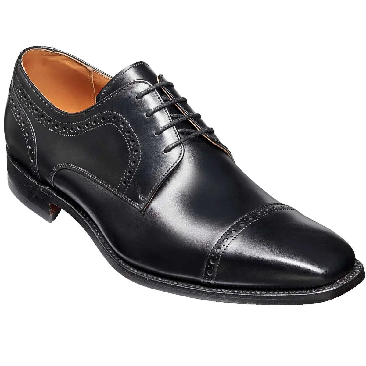 Barker Leo Derby Shoes - Black Calf