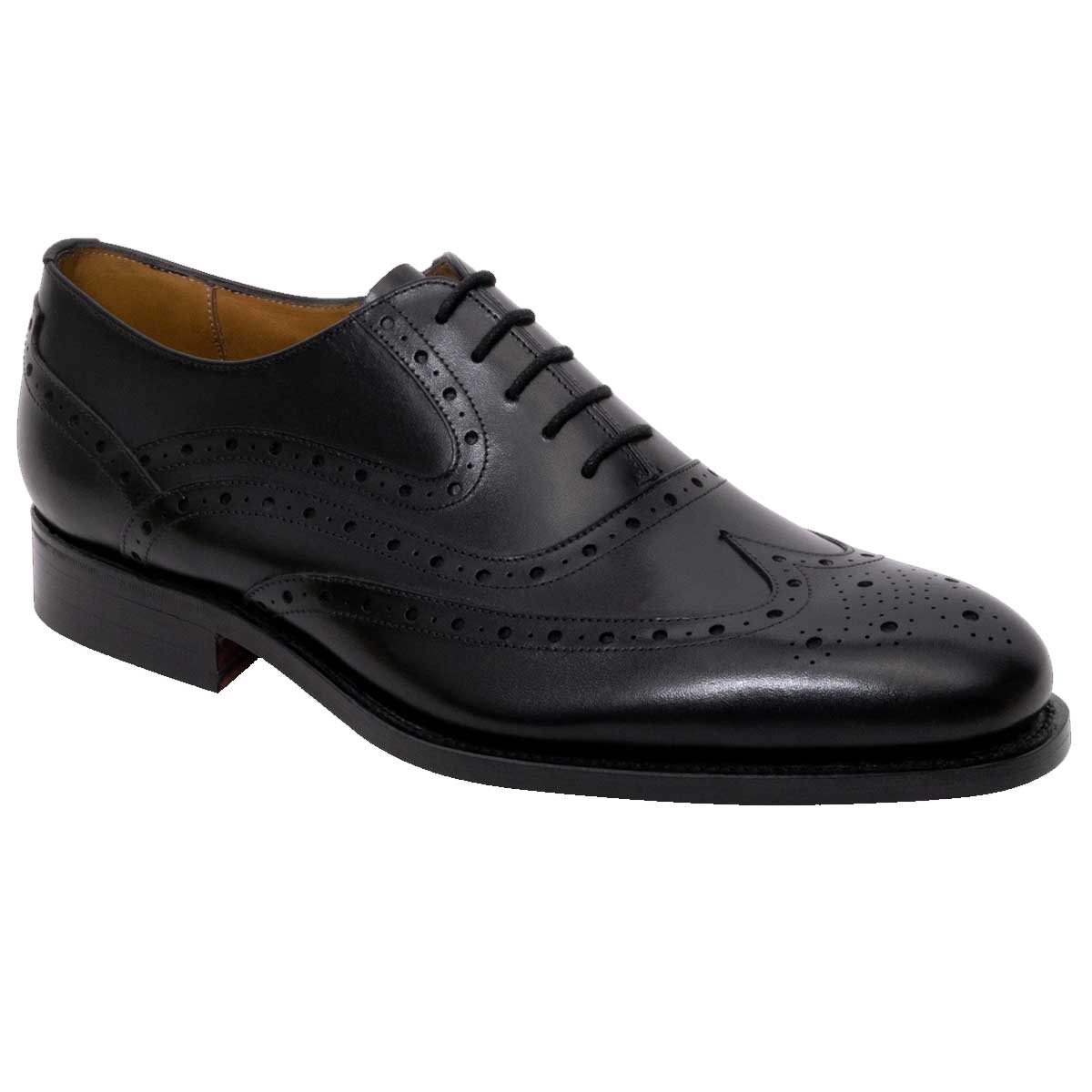 BARKER Liffey Shoes - Mens Brogue - Black Calf
