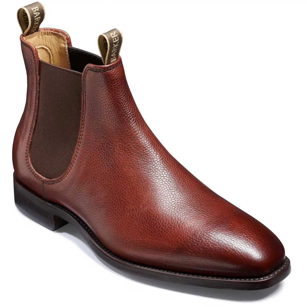 BARKER Mansfield Boots – Mens Chelsea – Cherry Grain