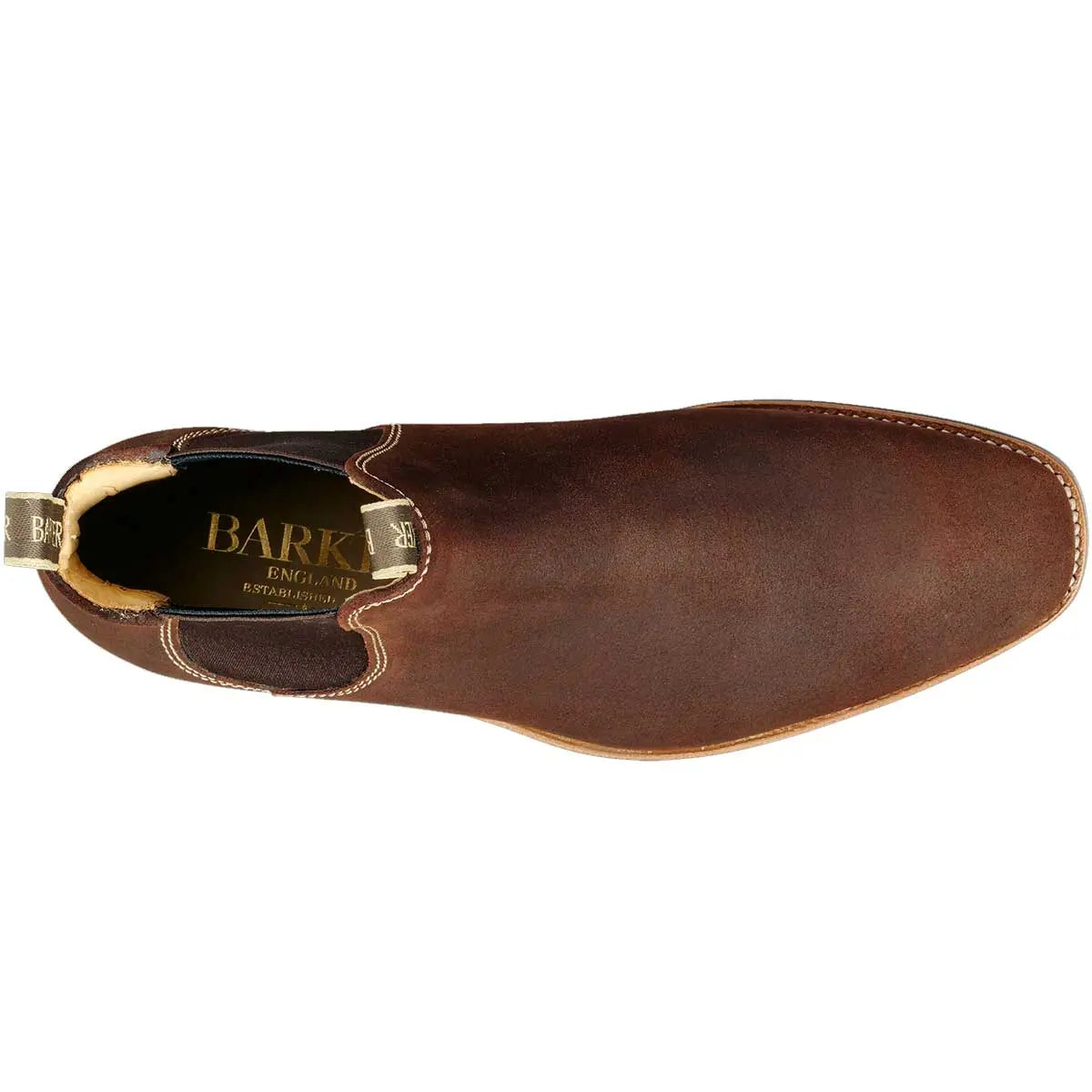 40% OFF BARKER Mansfield Chelsea Boots - Mens - Mid Brown Waxy Suede - SIZE UK 8 Barker Shoes