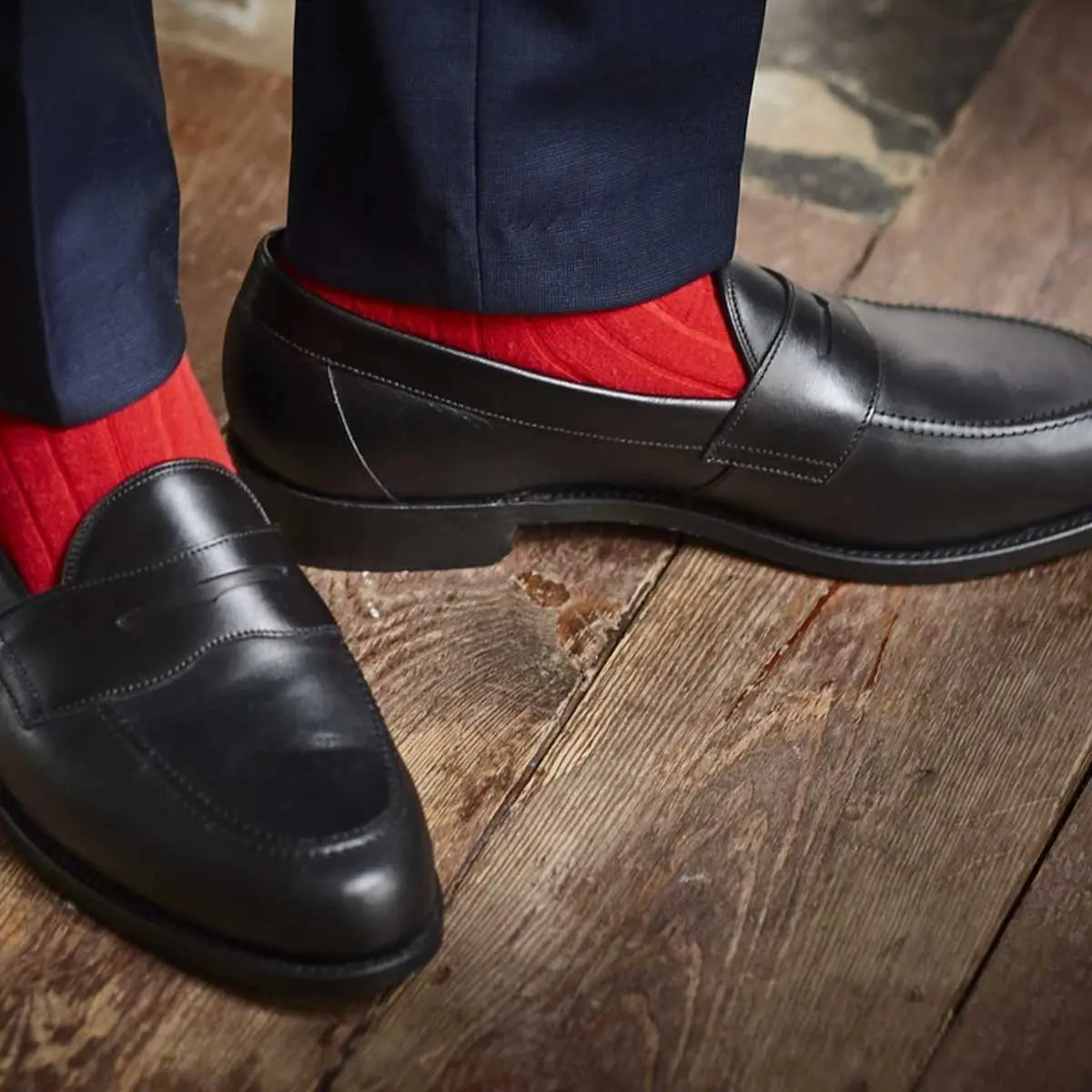 BARKER Portsmouth Shoes - Mens Penny loafer - Black Calf