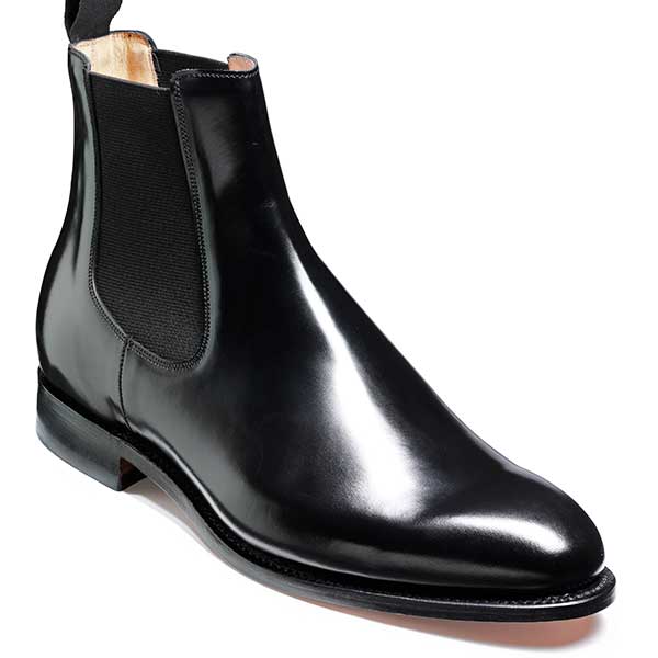 BARKER Bedale Boots - Mens Chelsea - Black Hi-Shine Barker Shoes