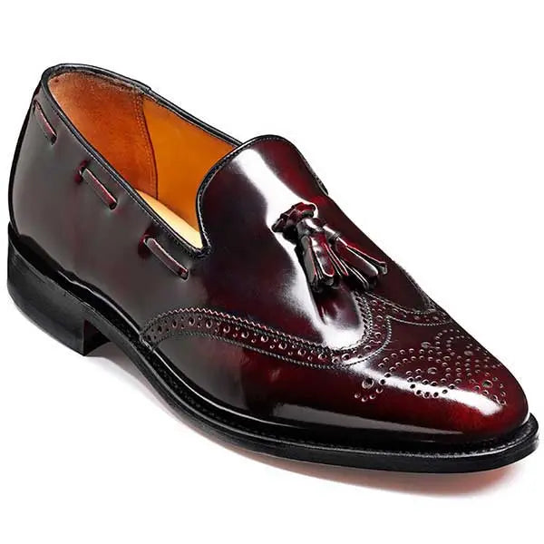 Barker Shoes - Clive Burgundy Hi-Shine - Loafer With Tassel