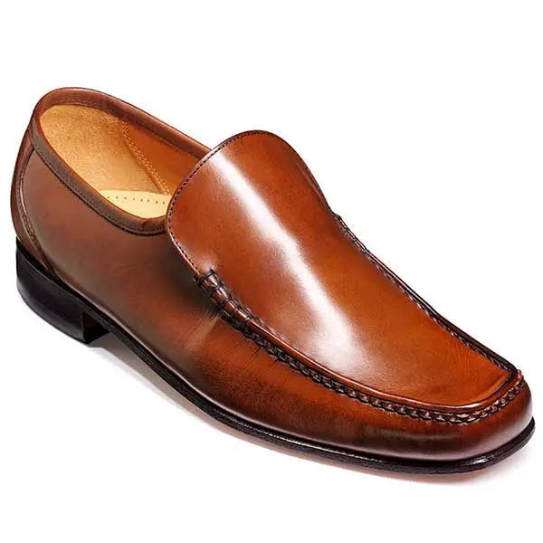 Barker Shoes - Javron Moccasin Brown Burnished Calf