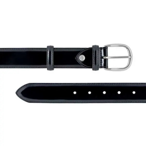 Barker Plain Belt - Black Patent Leather - One size