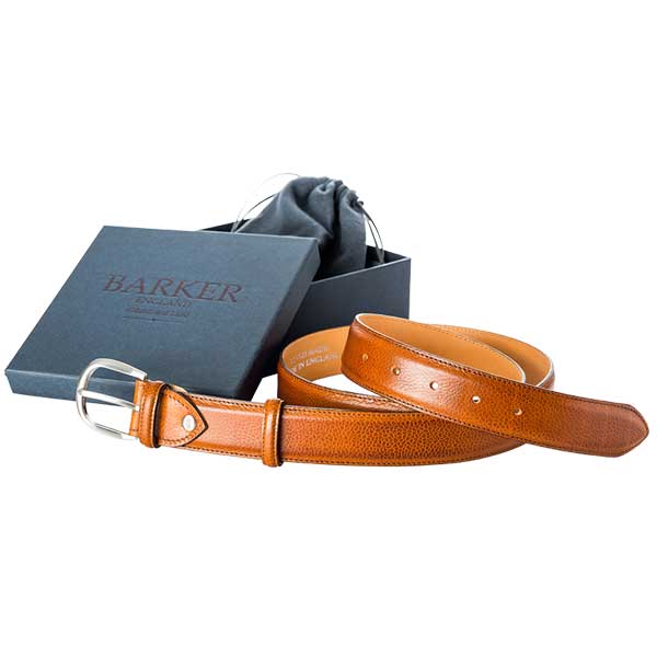 Barker Plain Belt - Cedar Grain Leather