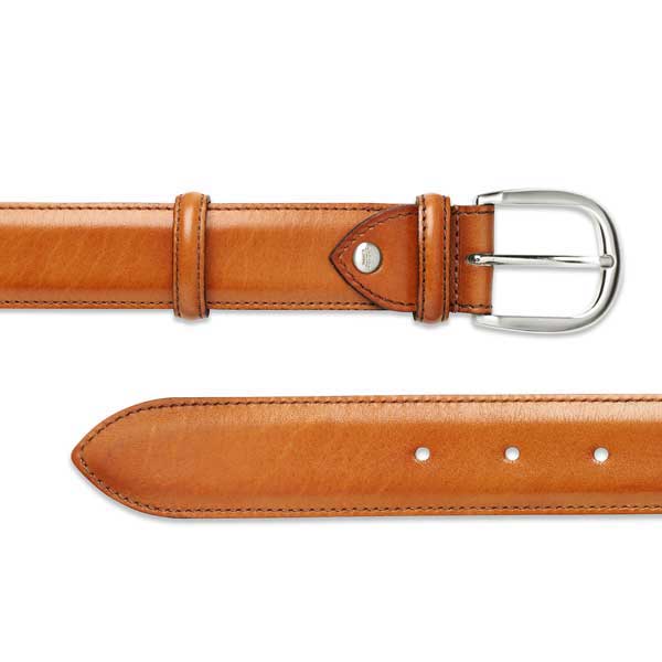 Barker Plain Belt - Conker Calf Leather - One size
