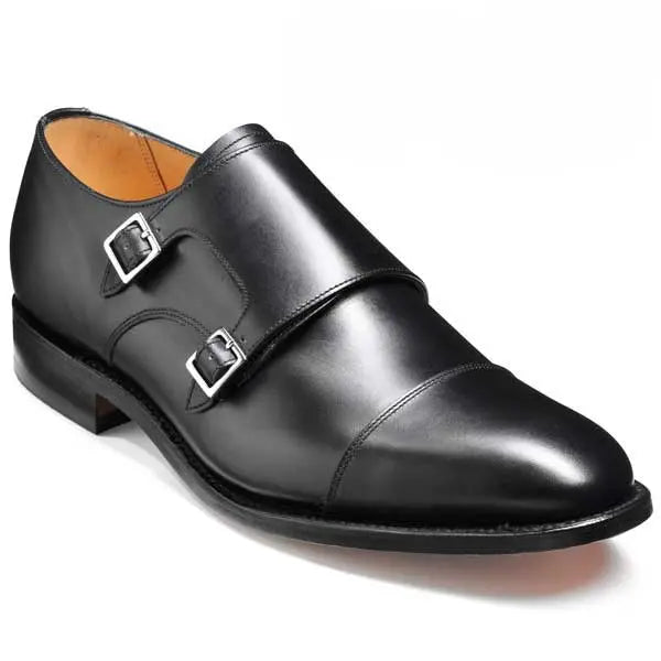 Barker Shoes - Tunstall - Double Monk Strap - Black Calf
