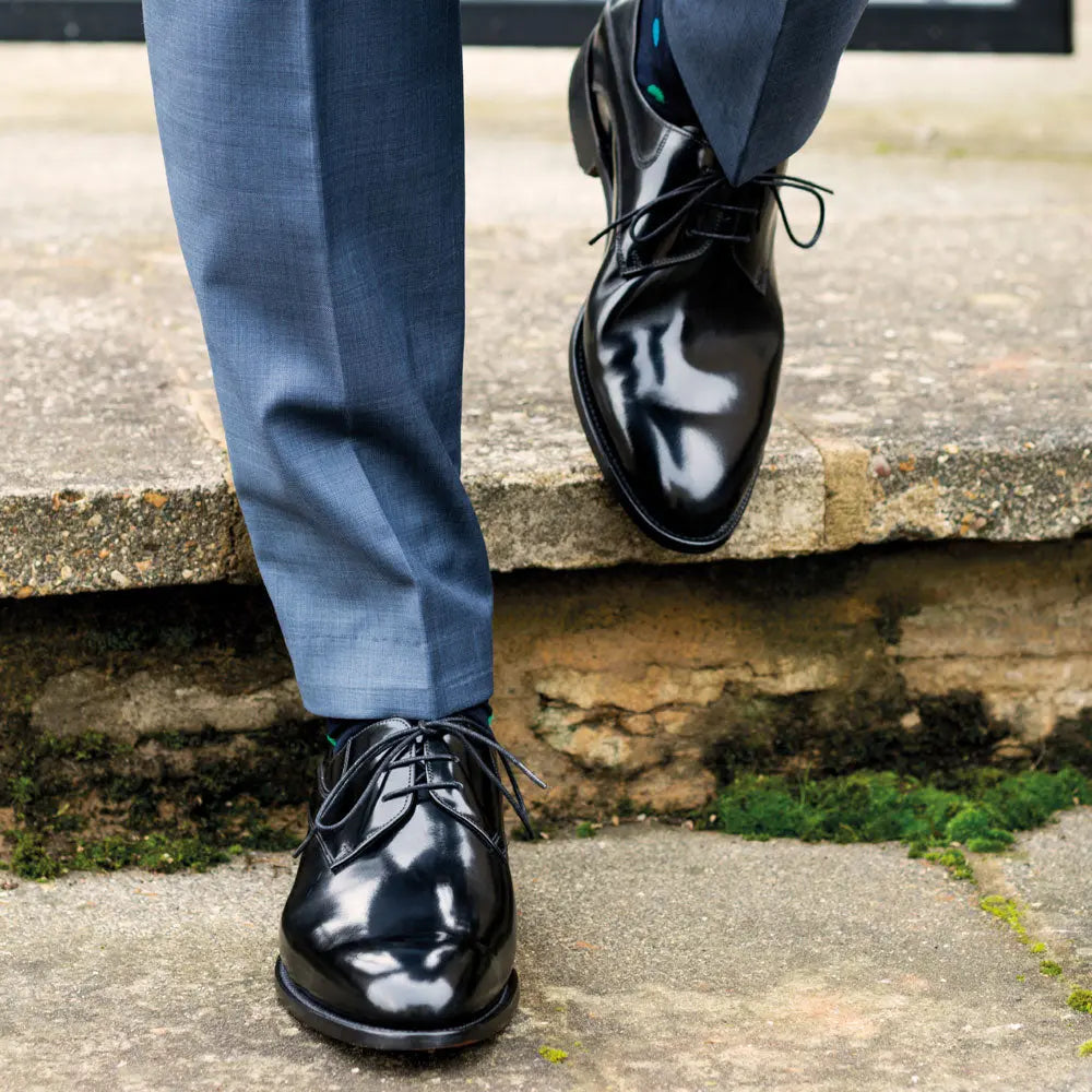 Barker Wickham - Derby Style - Black Hi-Shine