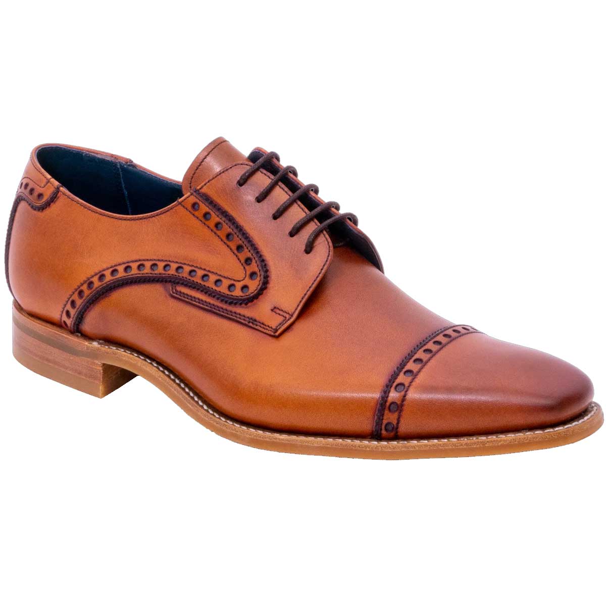 BARKER Stewart Shoes - Mens - Antique Rosewood/ Navy