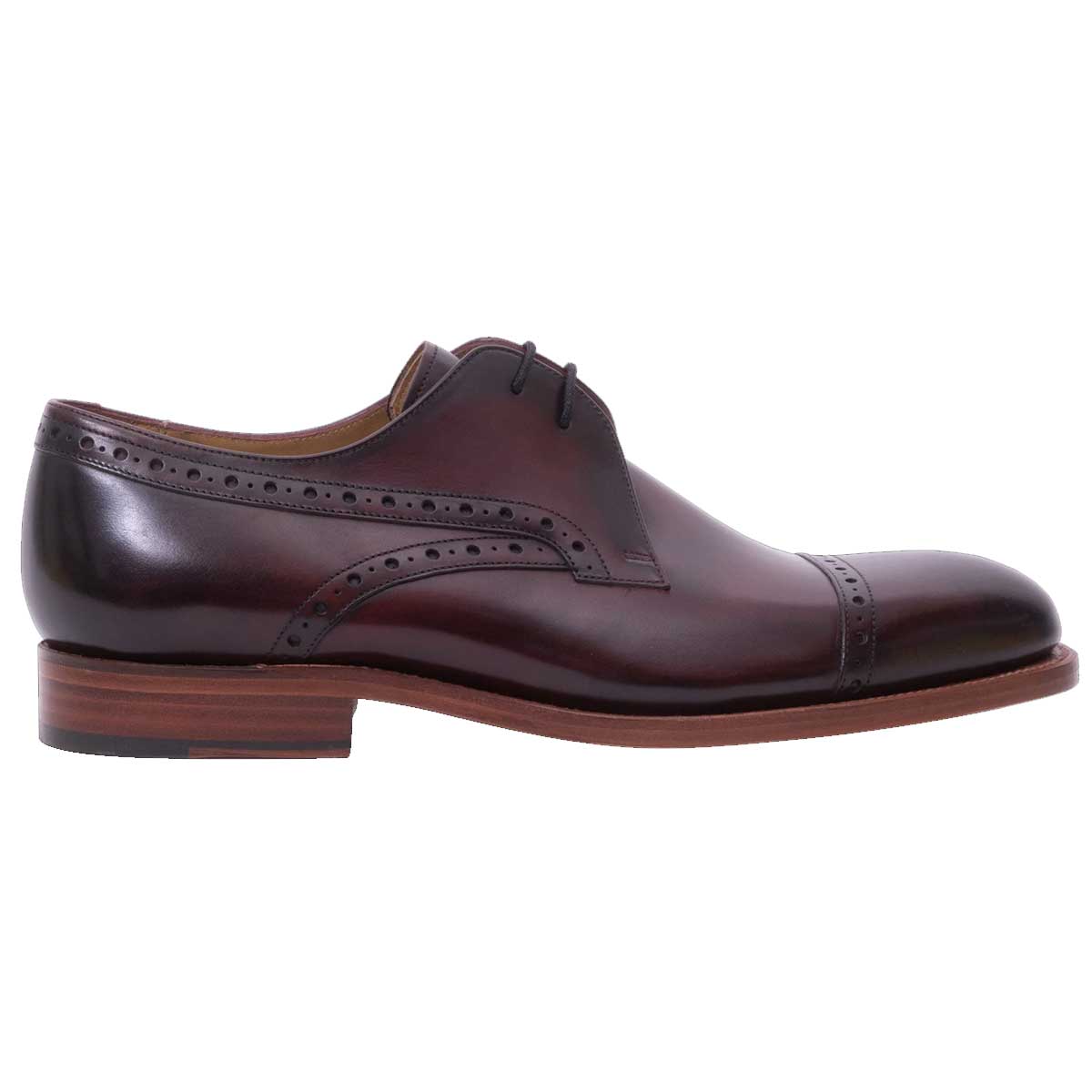 BARKER Wye Shoes - Mens Derby - Hand Brushed Burgundy