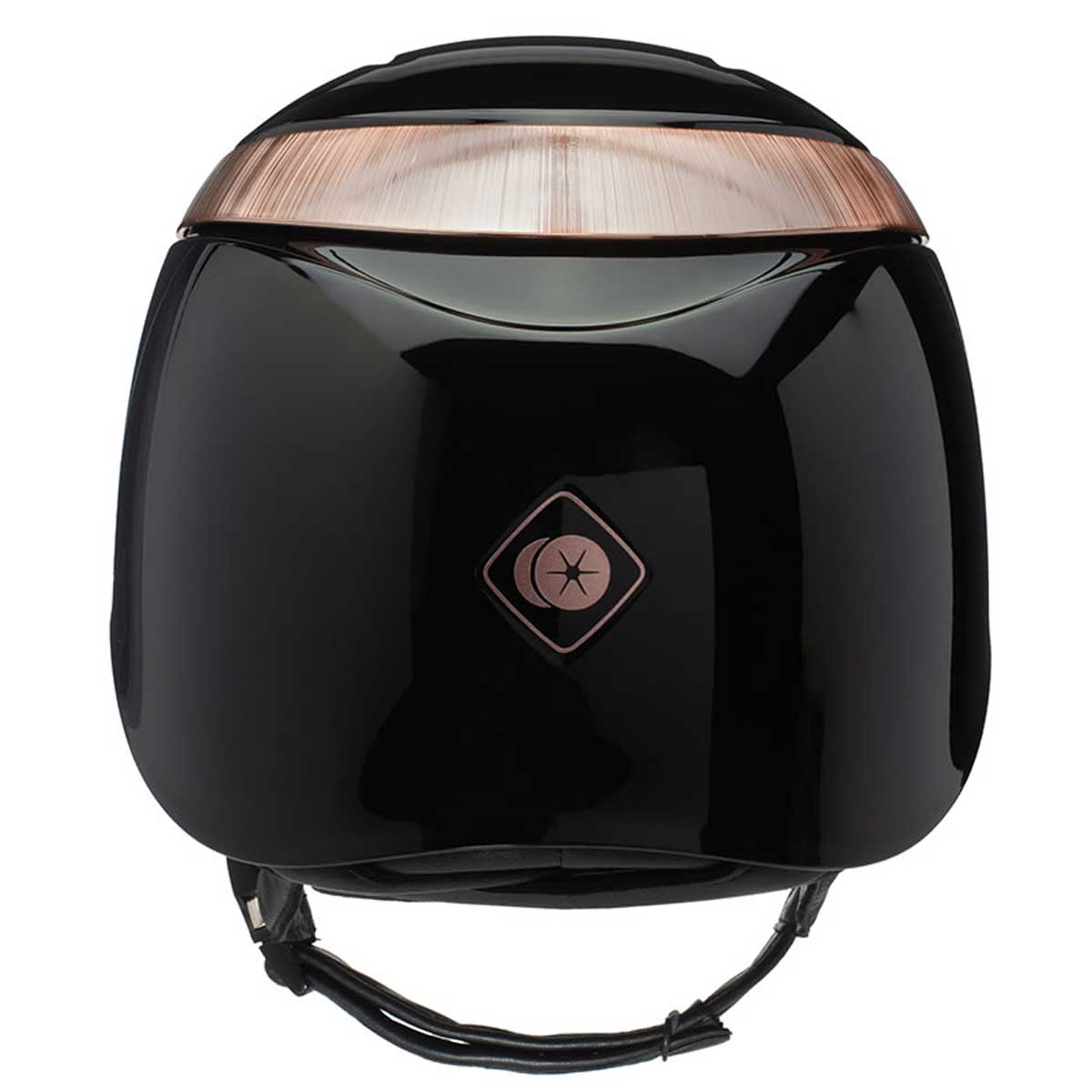 CHARLES OWEN Halo Riding Hat - Gloss Black & Rose Gold