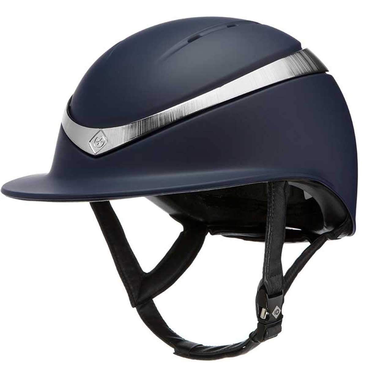 CHARLES OWEN Halo Riding Hat - Midnight Matte & Platinum Charles Owen